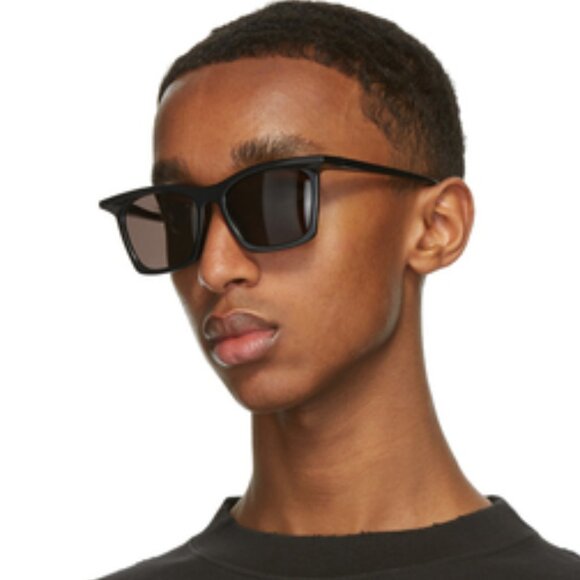 NWT BALENCIAGA SUNGLASSES UNISEX BLACK SQUARE EYEWEAR - Picture 2 of 4